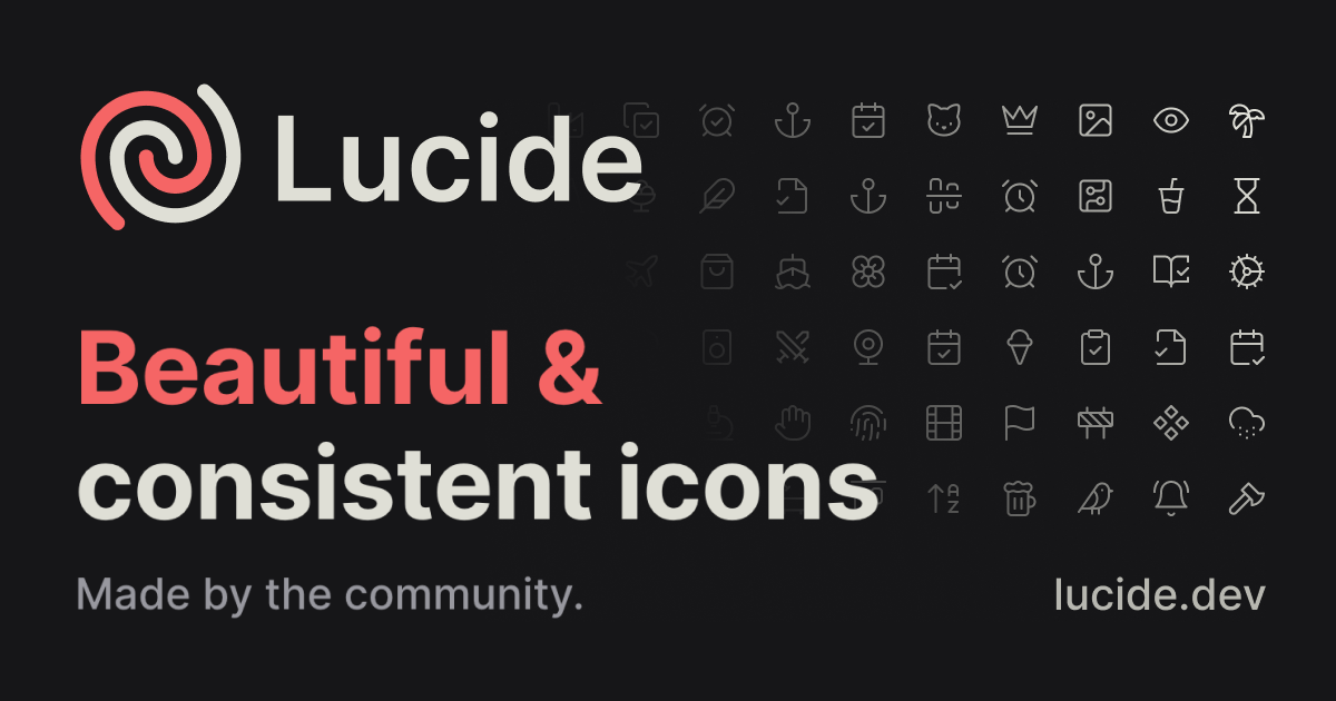 Lucide website preview