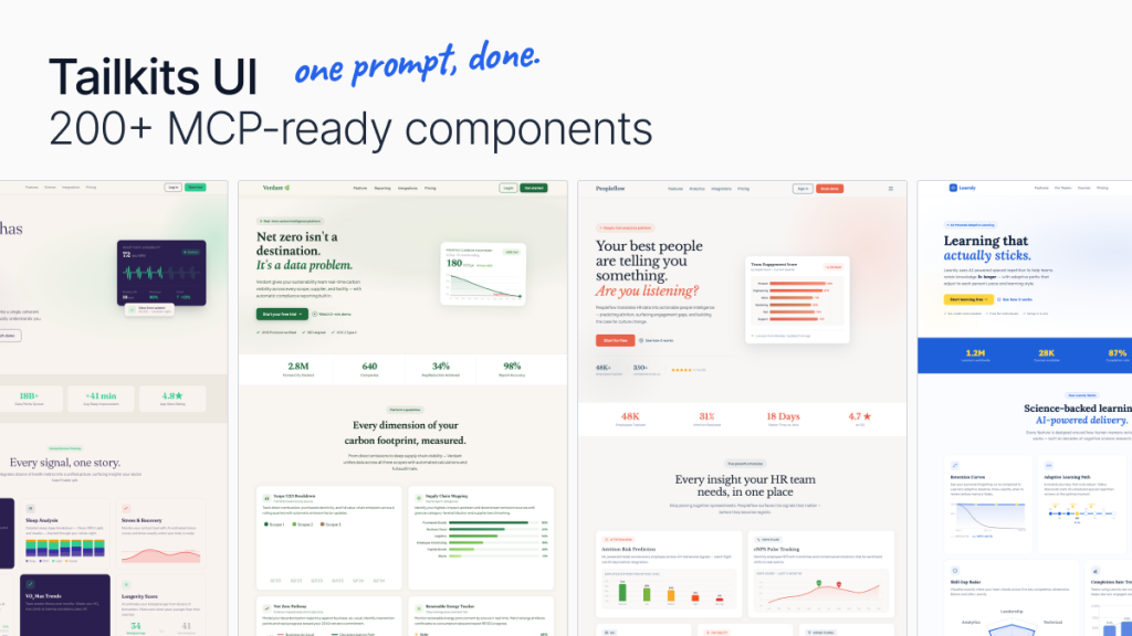 Tailkits UI website preview